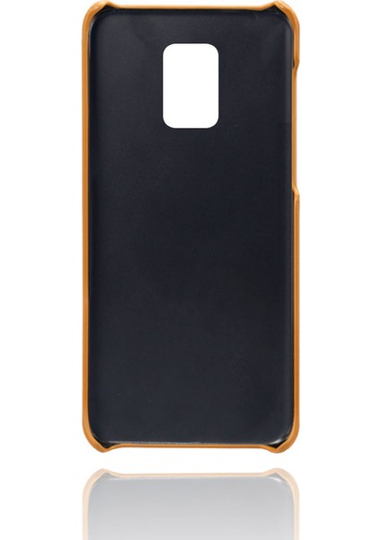Çift Kart Yuvaları Pu Deri Kaplamalı Plastik Telefon Xiaomi Için Sert Kapak Note 9 Pro/9 Pro Max/9s-Orange (Yurt Dışından) modelleri