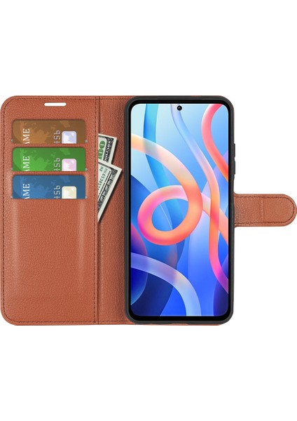 Xiaomi Redmi Için Not 11 5g (Çin) (Mediatek)/not 11T 5g/not 11S 5g Litchi Doku Pu Deri Flip Kapak Şok Geçirmez Tpu Kabuk Stand Cüzdan Telefon Vaka-Kahverengi (Yurt Dışından) fırsatları