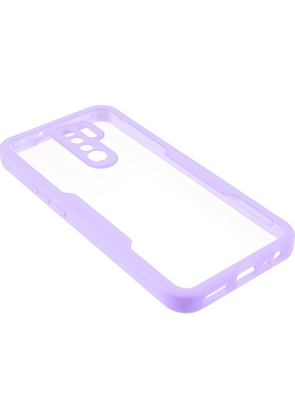 Çok Yönlü Koruma Evcil Hayvan Ekranı Koruyucusu+Akrilik Geri+Tpu Çerçeve Telefon Kasası Hibrit Kapak Xiaomi Redmi 9-Purple (Yurt Dışından) fırsatları