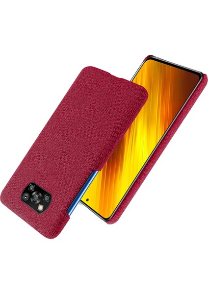 Kumaş Doku Xiaomi Poco Için Plastik Geri Kılıf (Yurt Dışından)