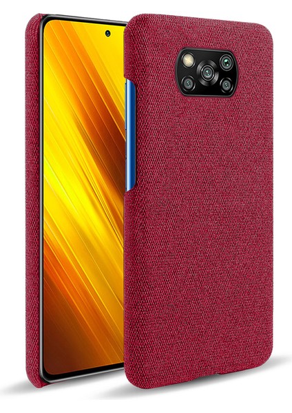 Kumaş Doku Xiaomi Poco Için Plastik Geri Kılıf (Yurt Dışından)