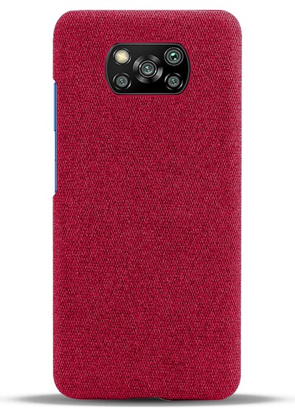 Kumaş Doku Xiaomi Poco Için Plastik Geri Kılıf (Yurt Dışından)