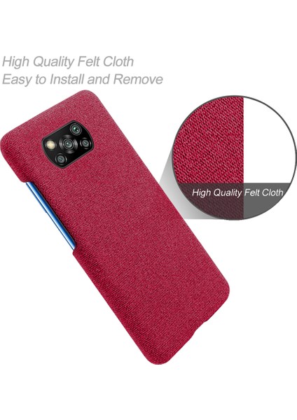 Kumaş Doku Xiaomi Poco Için Plastik Geri Kılıf (Yurt Dışından)
