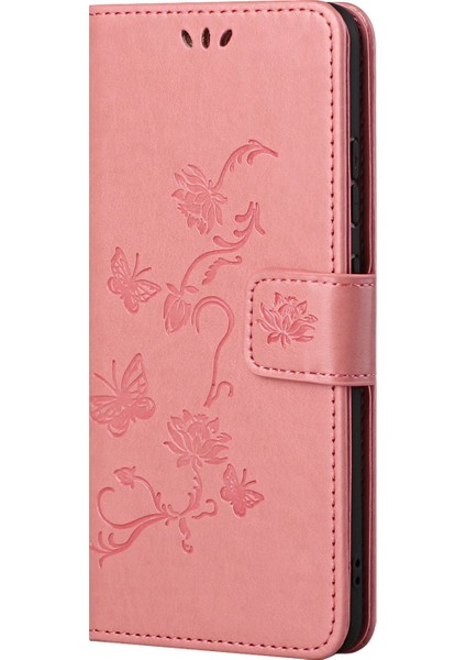 Cüzdan Fonksiyon Kılıfı Baskılı Çiçek Anti -Güz Pu Deri Koruyucu Telefon Stand Kabuğu Xiaomi Redmi Not 11 /redmi Not 11T /redmi Not 11S -Pink (Yurt Dışından) modelleri
