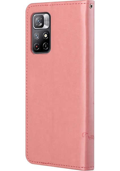Cüzdan Fonksiyon Kılıfı Baskılı Çiçek Anti -Güz Pu Deri Koruyucu Telefon Stand Kabuğu Xiaomi Redmi Not 11 /redmi Not 11T /redmi Not 11S -Pink (Yurt Dışından) fırsatları