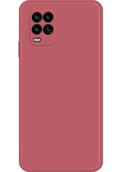Xiaomi Mi 10 Lite 5g Cep Telefonu Koruma Kılıfı Için, Ka Tpu+Mikrofiber Astar Düz Kenar Telefon Geri Geri Kapak Kırmızı (Yurt Dışından)
