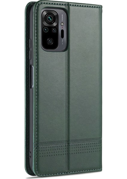 Stand Cüzdan Xiaomi Için Otomatik Absorbed Manyetik Deri Kılıf Not 10 Pro/not 10 Pro Max-Green (Yurt Dışından)