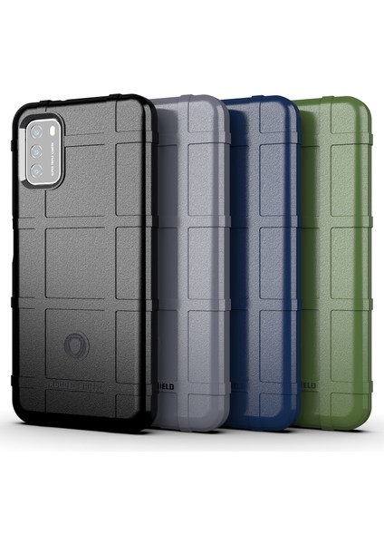 Xiaomi Poco M3-Black Için Sağlam Kalkan Square Grid Doku Tpu Telefon Kapağı (Yurt Dışından)