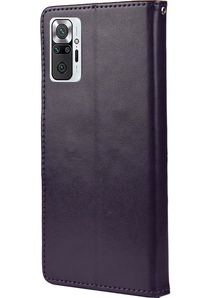 Baskılı Kelebekler Çiçek Deri Cüzdanı Xiaomi Redmi Için Stand Kılıfı Note 10 Pro-Moral (Yurt Dışından) modelleri