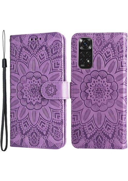 Xiaomi Redmi Için Note 11 Pro 5g (Mediatek)/note 11 Pro+ 5g/poco X4 NFC/11I 5g Ayçiçeği Baskılı Deri Kılıf Stand Cüzdan Telefon Kapak-Yüksek (Yurt Dışından)