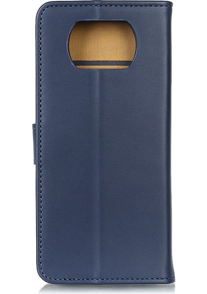 Xiaomi Için Poco X3/poco X3 Nfc Cüzdan Telefon Kılıfı Şok Geçirmez Kabuk Stand-Blue ile Koruyucu Kapak (Yurt Dışından)
