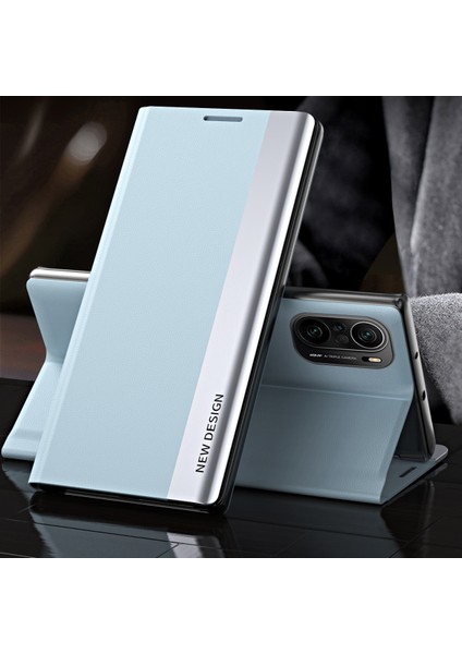 Pu Deri Çok Yolda Koruma Tam Koruma Telefon Kılıfı Stand Boyu Xiaomi Mi 11I/POCO F3/redmi K40/K40 Pro-Baby Mavi (Yurt Dışından)