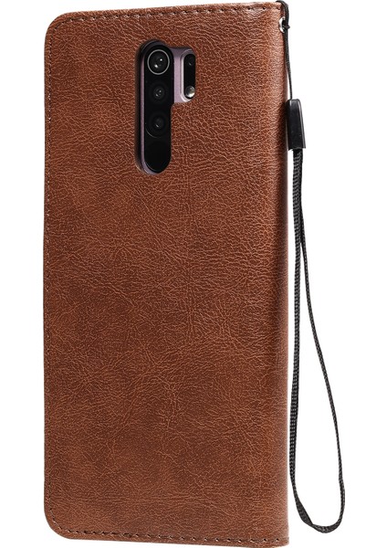 Xiaomi Redmi 9-Brown Için Cüzdan Deri Stand Kapak Kılıfı (Yurt Dışından) modelleri