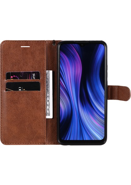 Xiaomi Redmi 9-Brown Için Cüzdan Deri Stand Kapak Kılıfı (Yurt Dışından) fırsatları