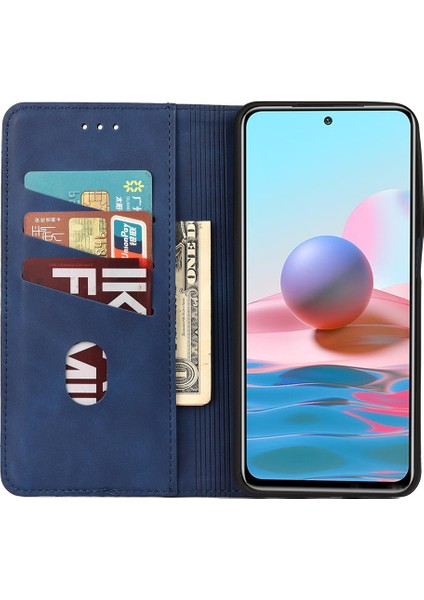 Cilt Touch Duygu Stand Cüzdan Renk Ekleme Telefon Kılıfı Xiaomi Redmi Için Deri Kapak Not 11 Pro 5g (Çin) (Mediatek)/note 11 Pro+ 5g-Blue (Yurt Dışından) fırsatları