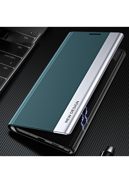 Kararlı Stand Tasarım Deri Telefon Kılıfı Xiaomi Için Redmi 10 4g (2021)/REDMI 10 2022 4g/redmi Not 11 4g (Mediatek)/redmi 10 Prime-Silver (Yurt Dışından) fırsatları