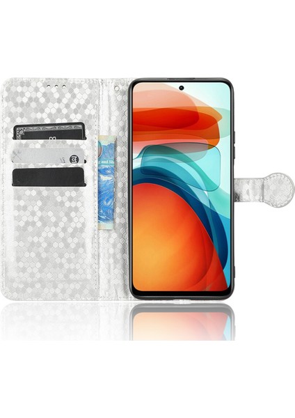 Xiaomi Poco X3 Gt/redmı Için Note 10 Pro 5g Stand Stand Cüzdan Telefon Kılıfı Pu Deri Dot Desen Basılı Manyetik Toka Kapak Silver (Yurt Dışından)