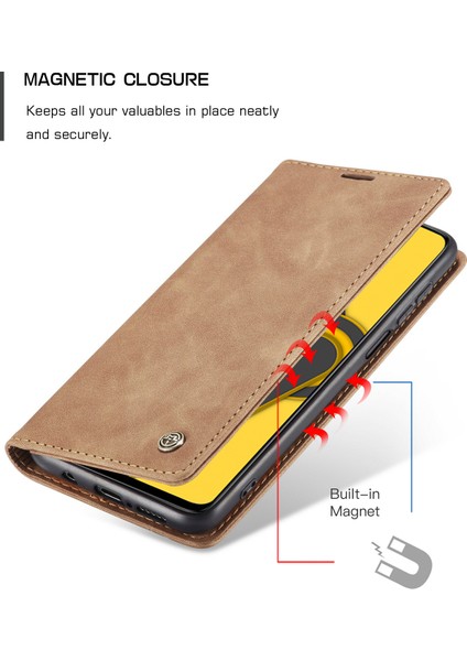 Xiaomi Redmi Için Otomatik Emilmiş Deri Cüzdan Kılıfı Not 9 Pro/not 9 Pro Max/note 9s-Brown (Yurt Dışından) fiyatları