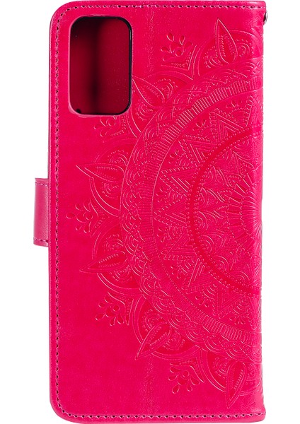 Xiaomi Poco M3-Rose Için Kayışlı Basılı Mandala Çiçek Cüzdan Deri Kasa (Yurt Dışından)
