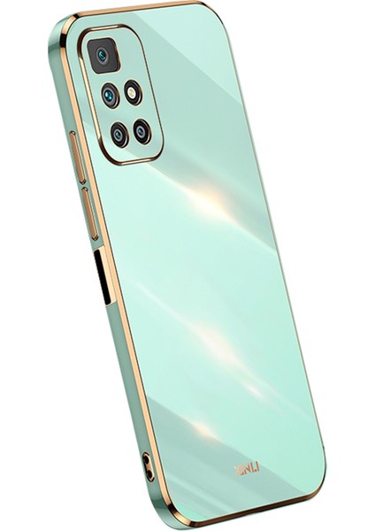 Xiaomi Redmi Için Xinli 10 4g (2021)/REDMI 10 2022 4g/redmi 10 Prime/redmi Not 11 4g (Mediatek) Elektrokaplatma Edge-Chyan ile Telefon Kılıfı (Yurt Dışından)