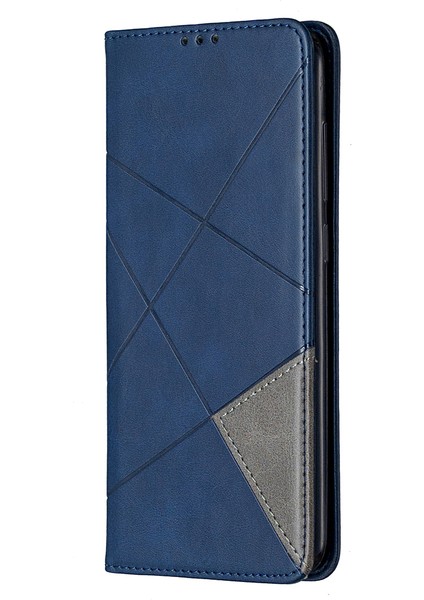 Xiaomi Redmi Için Geometrik Deri Deri Kabuğu Not 9/redmi 10X 4g-Mavi (Yurt Dışından)