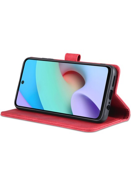 Manyetik Kapatma Pu Deri Deri Flip Cüzdan Kılıfı Stand Şok Geçirmez Tpu Iç Kabuk Telefonu Xiaomi Için Poco M4 Pro 5g/redmi Not 11 5g (Çin) (Mediatek) -Red (Yurt Dışından) fırsatları