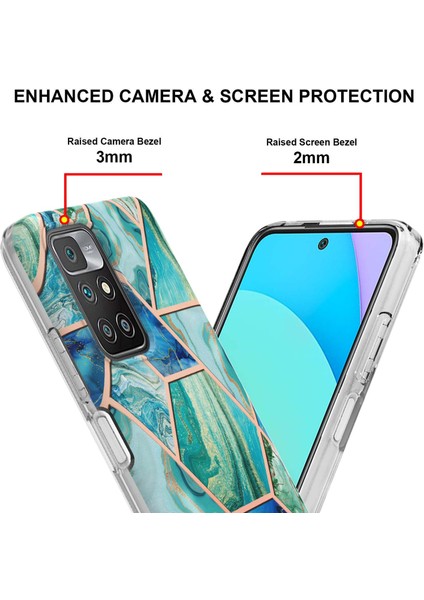 2.0mm Ultra Yetenekli Desen Baskı Imd Elektraplama Xiaomi Redmi Için Esnek Tpu Telefon Kılıf Kapağı Not 11 4g (Mediatek)/10 4g (2021)/10 2022 4g/10 Prime-Green (Yurt Dışından) fırsatları