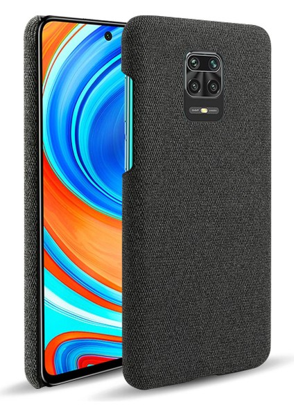 Kumaş Kaplamalı Pc Mobil Koruyucu Telefon Kılıfı Xiaomi Redmi Note 9s/redmi Note 9 Pro/redmi Note 9 Pro Max-Black (Yurt Dışından)