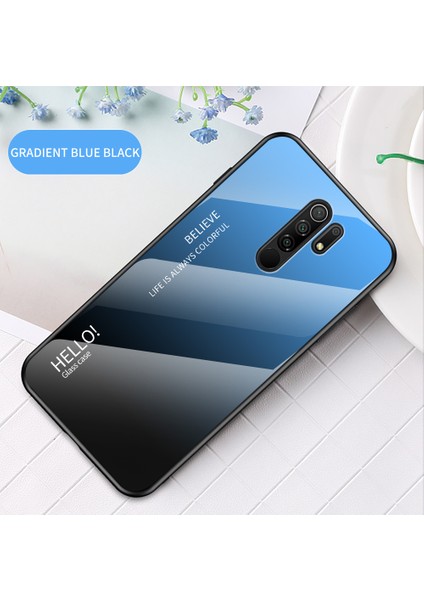 Xiaomi Redmi 9-Mavi/siyah Için Gradyan Renk Temperli Cam+Pc+Tpu Kombo Kasa (Yurt Dışından) fiyatları