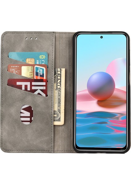 Cilt Touch Duygu Stand Cüzdan Renk Ekleme Telefon Kılıfı Xiaomi Redmi Için Deri Kapak Not 11 Pro 5g (Çin)/note 11 Pro+ 5g-Grey (Yurt Dışından) fırsatları