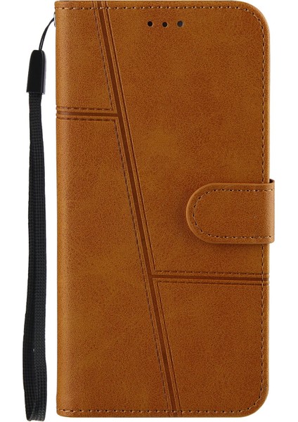 Çizgiler Basılı Premium Pu Deri Cüzdan Stand Flip Koruyucu Telefon Kılıfı Xiaomi Redmi Için Bilek Kayışı ile Not 11 4g (Mediatek)/10 4g (2021)/10 2022 4g/10 Prime-Sarı (Yurt Dışından) fiyatları