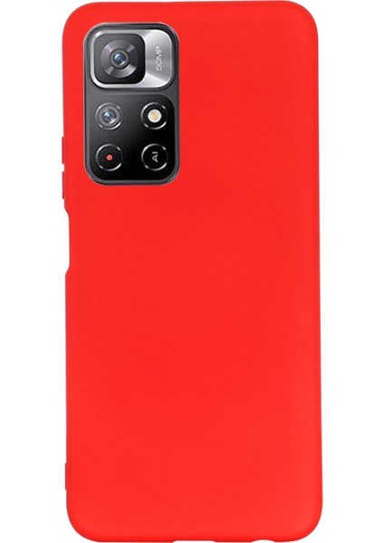 Yumuşak Sıvı Silikon Hafif Mikrofiber Astar Yastık Doku Xiaomi Redmi Için Koruyucu Kapak Not 11 5g (Çin) (Mediatek)/redmi Not 11T 5g/not 11S 5g-Red (Yurt Dışından) modelleri