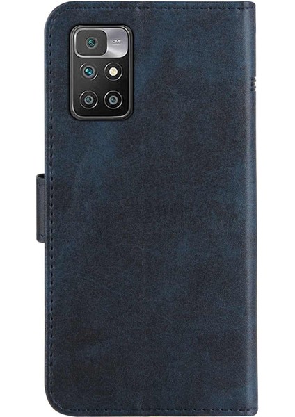 Çizgiler Baskı Premium Pu Deri Cüzdan Stand Xiaomi Için Bilek Kayışı ile Flip Koruyucu Telefon Kılıfı Not 11 4g (Mediatek)/10 4g (2021)/10 2022 4g/10 Prime-Sapphire (Yurt Dışından) modelleri