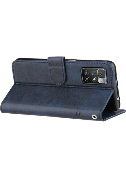 Çizgiler Baskı Premium Pu Deri Cüzdan Stand Xiaomi Için Bilek Kayışı ile Flip Koruyucu Telefon Kılıfı Not 11 4g (Mediatek)/10 4g (2021)/10 2022 4g/10 Prime-Sapphire (Yurt Dışından) fırsatları