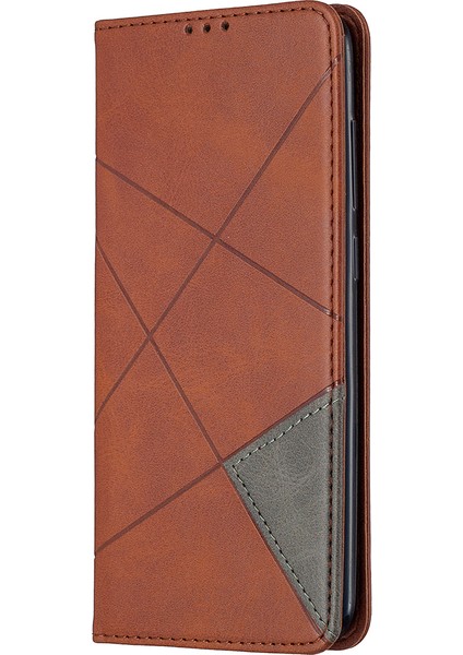 Xiaomi Için Geometrik Deri Deri Kabuğu Redmi Not 9/redmi 10X 4g-Brown (Yurt Dışından)