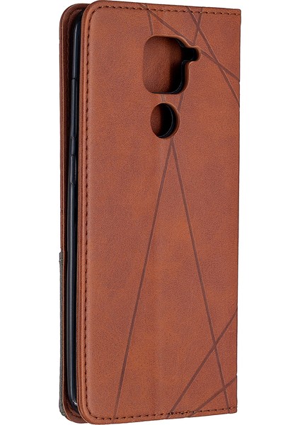 Xiaomi Için Geometrik Deri Deri Kabuğu Redmi Not 9/redmi 10X 4g-Brown (Yurt Dışından)