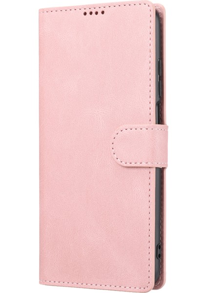 Manyetik Klasik Stil Pu Deri Deri Cüzdan Kılıfı Stand Anti-Çizik Tam Koruyucu Telefon Kapağı Xiaomi Redmi Için Kayışlı Note 11 Pro 5g (Çin) (Mediatek)/note 11 Pro+ 5g-Pink (Yurt Dışından) fiyatları