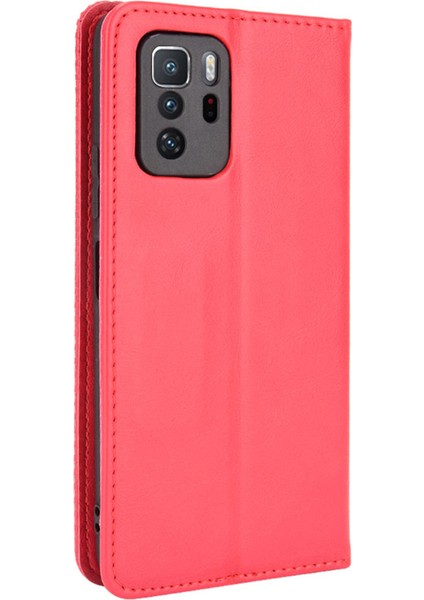 Manyetik Otomatik Absorbed Retro Style Cüzdan Stand Tasarım Telefon Kılıfı Xiaomi Redmi Note 10 Pro 5g/xiaomi Poco X3 Gt-Re (Yurt Dışından)