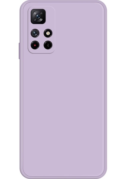 Xiaomi Poco M4 Pro 5g Için Yumuşak Tpu Kılıfı, Mikrofiber Astar Ka Düz Kenarlı Telefon Arka Kapak Morası (Yurt Dışından)