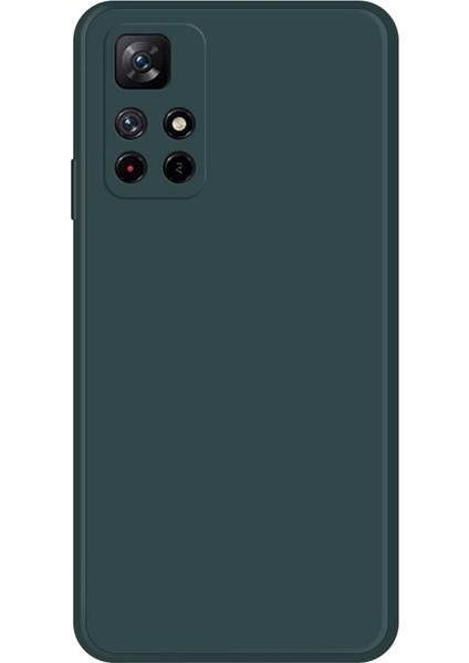 Xiaomi Poco M4 Pro 5g Için Yumuşak Tpu Kılıfı, Mikrofiber Astar Ka Düz Kenarlı Telefon Geri Kapak Dark Yeşil (Yurt Dışından)