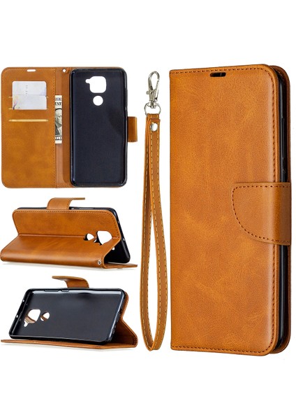 Cüzdan Stand Pu Deri Telefon Kılıfı Xiaomi Redmi Note 9/redmi 10X 4g-Brown (Yurt Dışından)