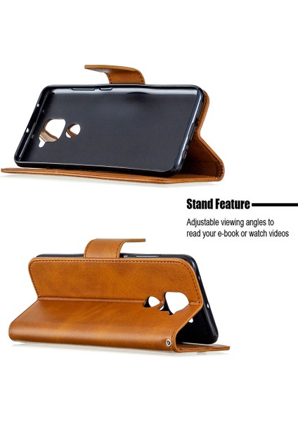 Cüzdan Stand Pu Deri Telefon Kılıfı Xiaomi Redmi Note 9/redmi 10X 4g-Brown (Yurt Dışından)