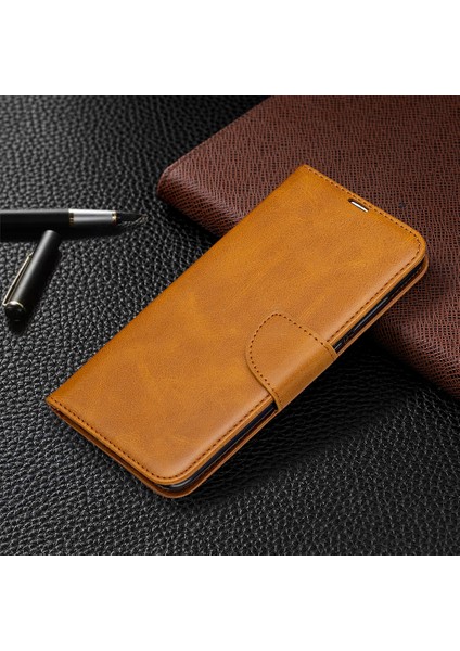 Cüzdan Stand Pu Deri Telefon Kılıfı Xiaomi Redmi Note 9/redmi 10X 4g-Brown (Yurt Dışından)