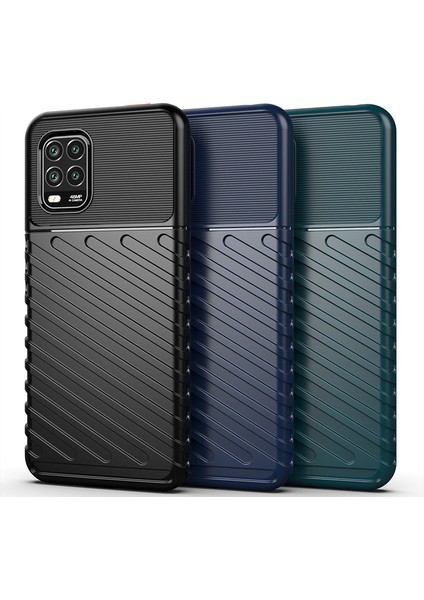 Thunder Serisi Twill Surface Tpu Kılıfı Xiaomi Mi 10 Lite 5g-Black (Yurt Dışından) modelleri