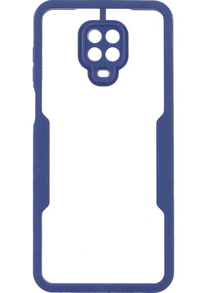 Her Şey Dahil Pet Ekran Koruyucu+Akrilik Arka Panel+Tpu Çerçeve Koruyucu Kılıf Xiaomi Redmi Note 9 Pro Max/note 9s/note 9 Pro-Dark Blue (Yurt Dışından)