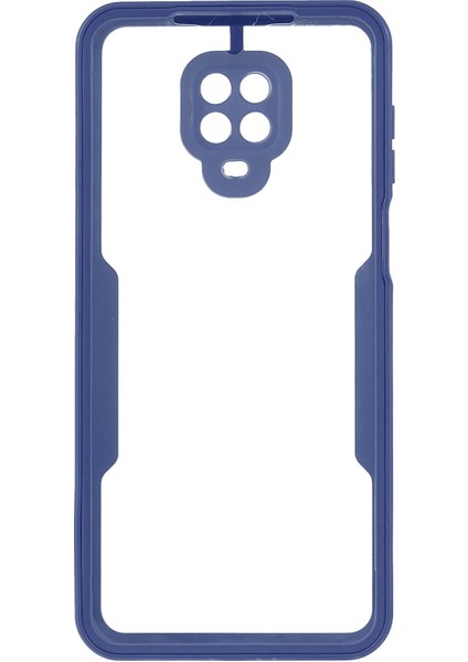 Her Şey Dahil Pet Ekran Koruyucu+Akrilik Arka Panel+Tpu Çerçeve Koruyucu Kılıf Xiaomi Redmi Note 9 Pro Max/note 9s/note 9 Pro-Dark Blue (Yurt Dışından) modelleri
