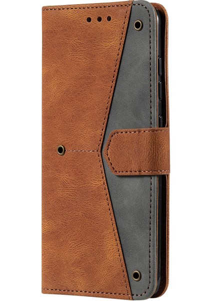 Birleştirme Dikiş Cilt Dokunuşu Hissi Tam Koruma Pu Deri Kapak Iç Tpu Telefon Kasası Kabuk Xiaomi Için Stant Cüzdanı Not 11 Pro 5g (Çin) (Mediatek)/not 11 Pro+ 5g-Brown (Yurt Dışından) fiyatları