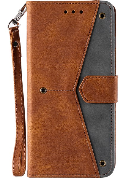 Birleştirme Dikiş Cilt Dokunuşu Hissi Tam Koruma Pu Deri Kapak Iç Tpu Telefon Kasası Kabuk Xiaomi Için Stant Cüzdanı Not 11 Pro 5g (Çin) (Mediatek)/not 11 Pro+ 5g-Brown (Yurt Dışından) fırsatları