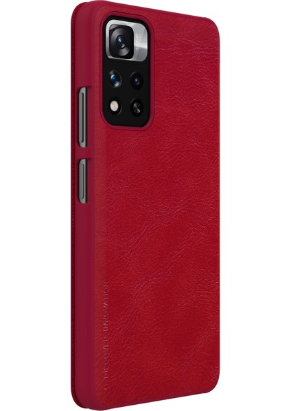 Pu Deri+ Pc Tam Koruma Telefon Kılıfı Kart Tutucu ile Xiaomi Redmi Note 11 Pro 5g (Çin) (Mediatek)/11 Pro+ 5g-Red (Yurt Dışından) fırsatları