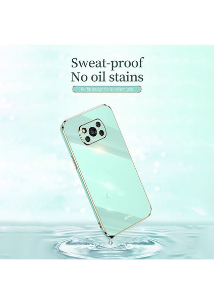 Xıaomı Poco X3/x3 Pro/x3 Nfc Için Xinli Telefon Kılıfı, Damla Kanıtı Elektrapan Altın Kenar Tpu Koruyucu Arka Kapak Kapağı- (Yurt Dışından)